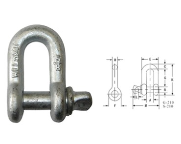 G210 US SCREW PIN CHAIN SHACKLE			