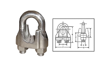 U.S. Type Galv Malleable Wire Rope Clips				