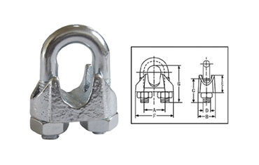 DIN 741 GALV MALLEABLE WIRE ROPE CLIPS				