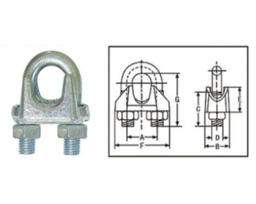 Galv Malleable Wire Rope Clips TypeA			