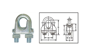 Galv Malleable Wire Rope Clips TypeA			